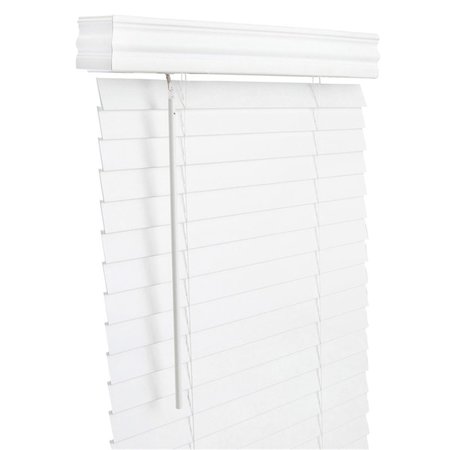 LIVING ACCENTS 2 in. Faux Wood Cordless Blinds; White - 46 x 60 in. 5005742